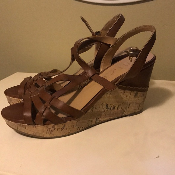 Unisa Shoes - Women’s Brown Cork Wedges